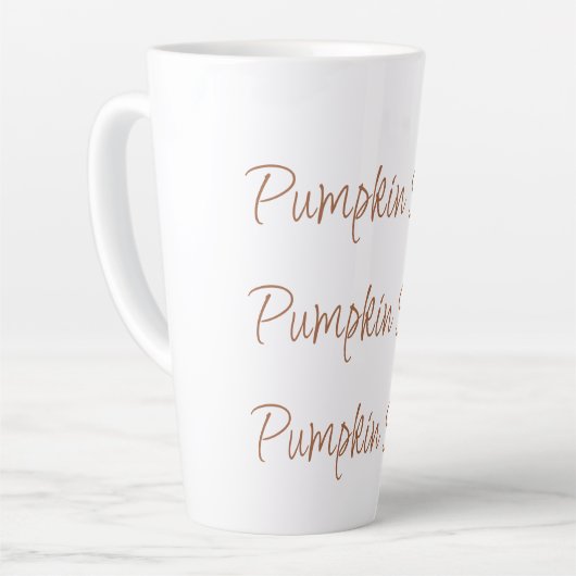 Pumpkin Spice Simple Stylish Script Typografy Milchtasse (Linke Ecke)