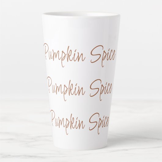 Pumpkin Spice Simple Stylish Script Typografy Milchtasse (Vorderseite)