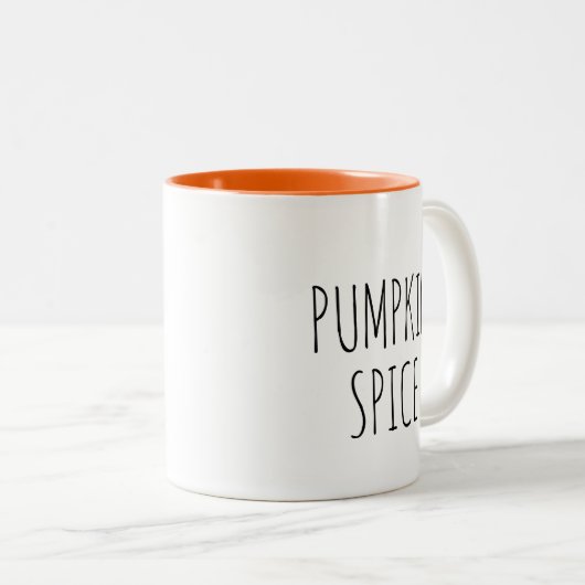Pumpkin Spice Simple Zweifarbige Tasse (VorderseiteRechts)