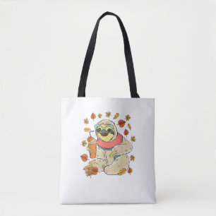 Pumpkin Spice Sloth Herbstlaubs Erntedank Autum Tasche