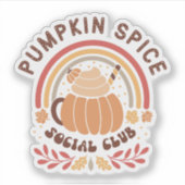 Pumpkin Spice Social Club – Cute Fall PSL  Aufkleber (Vorderseite)