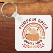 Pumpkin Spice Social Club – Cute Fall PSL  Schlüsselanhänger (Vorderseite)