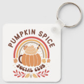 Pumpkin Spice Social Club – Cute Fall PSL Schlüsselanhänger (Rückseite)