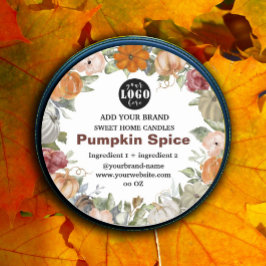 Pumpkin Spice Soy Candle Label Runder Aufkleber