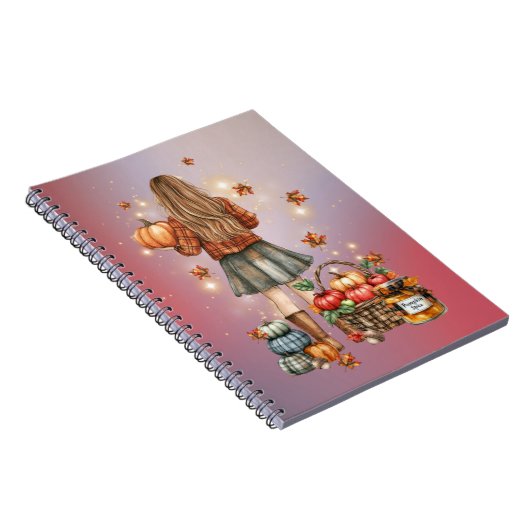 Pumpkin Spice Sparkle Notebook Notizblock (Rechte Seite)
