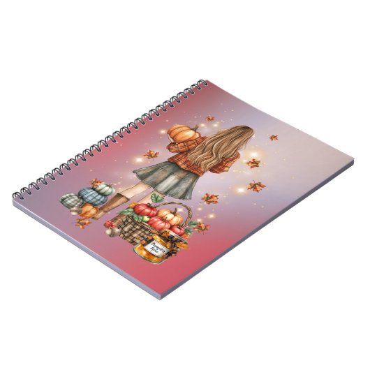 Pumpkin Spice Sparkle Notebook Notizblock (Linke Seite)