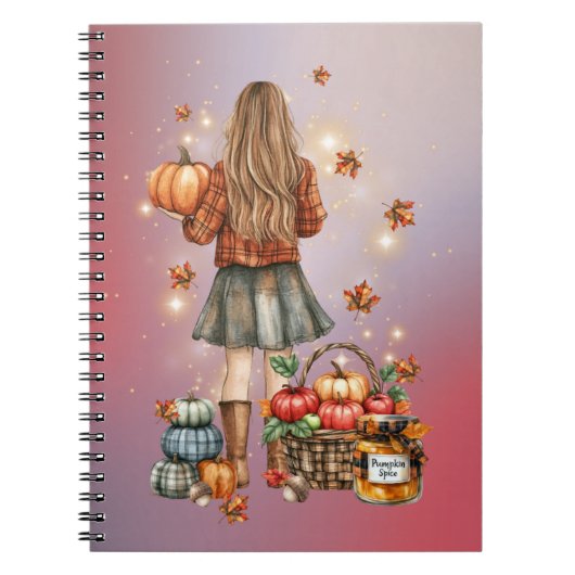 Pumpkin Spice Sparkle Notebook Notizblock (Vorderseite)