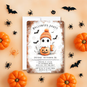 Pumpkin Spice Spooky Vibes Personalisiert Einladung