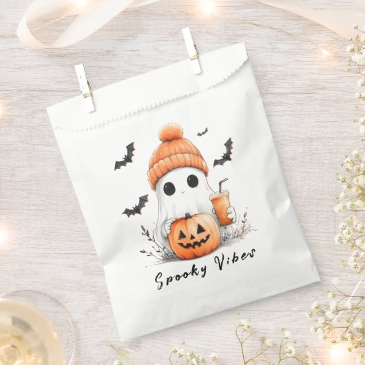 Pumpkin Spice Spooky Vibes Personalisiert Geschenktütchen (Ausgeschnitten)