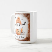 Pumpkin Spice Spooky Vibes Personalisiert Kaffeetasse (Vorderseite Links)