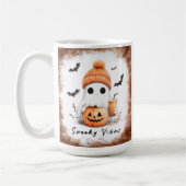 Pumpkin Spice Spooky Vibes Personalisiert Kaffeetasse (Links)