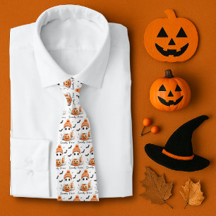 Pumpkin Spice Spooky Vibes Personalisiert Krawatte