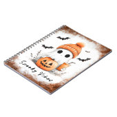 Pumpkin Spice Spooky Vibes Personalisiert Notizblock (Linke Seite)