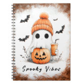 Pumpkin Spice Spooky Vibes Personalisiert Notizblock (Vorderseite)