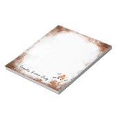 Pumpkin Spice Spooky Vibes Personalisiert Notizblock (Rotiert)