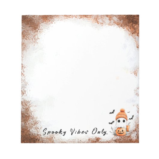 Pumpkin Spice Spooky Vibes Personalisiert Notizblock (Vorderseite)