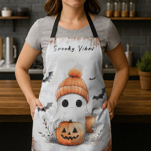 Pumpkin Spice Spooky Vibes Personalisiert Schürze