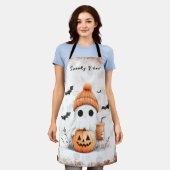 Pumpkin Spice Spooky Vibes Personalisiert Schürze (Getragen)