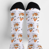 Pumpkin Spice Spooky Vibes Personalisiert Socken (Oben)