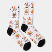 Pumpkin Spice Spooky Vibes Personalisiert Socken (Rechts)