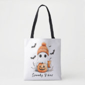 Pumpkin Spice Spooky Vibes Personalisiert Tasche (Vorderseite)