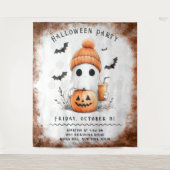 Pumpkin Spice Spooky Vibes Personalisiert Wandteppich (Vorderseite)