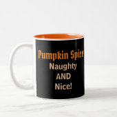 Pumpkin-Spice-Tasse Zweifarbige Tasse (Links)