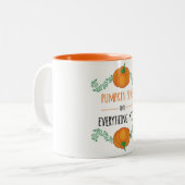 Pumpkin-Spice-Tasse Zweifarbige Tasse (Vorderseite Links)