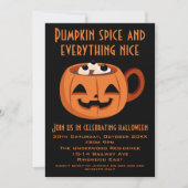PUMPKIN SPICE UND ALLES SCHÖNE HALLOWEEN-PARTY EINLADUNG (Vorderseite)