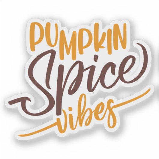 Pumpkin Spice Vibes Aufkleber (Vorderseite)