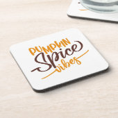 Pumpkin Spice Vibes Getränkeuntersetzer (Linke Seite)