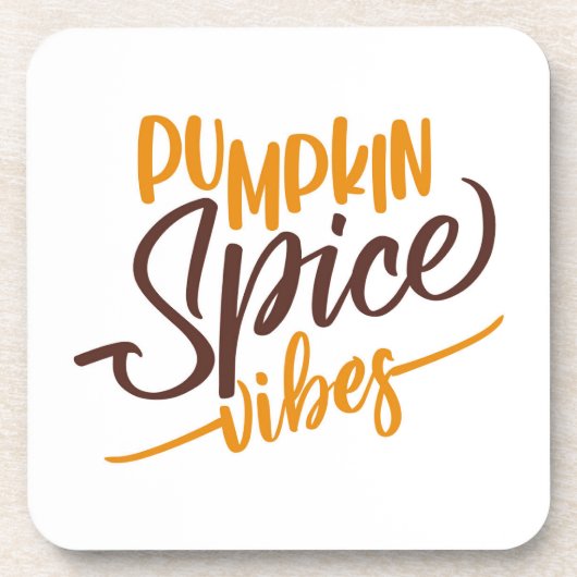 Pumpkin Spice Vibes Getränkeuntersetzer (Vorderseite)
