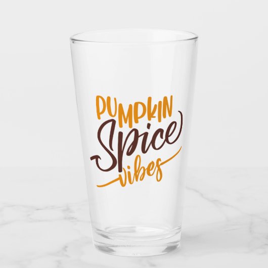 Pumpkin Spice Vibes Glas (Vorderseite)