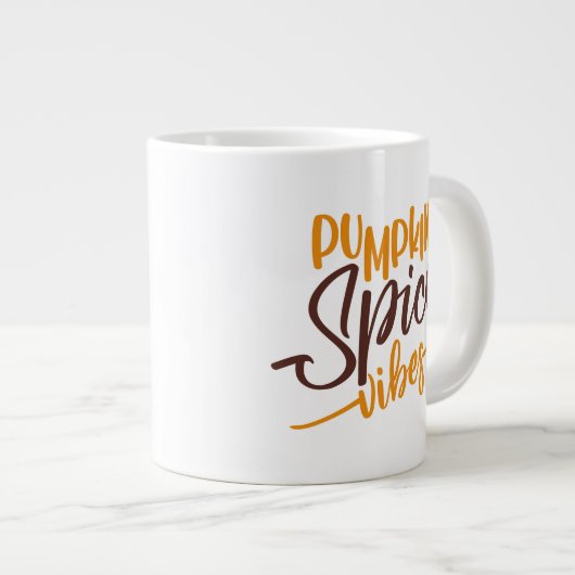 Pumpkin Spice Vibes Jumbo-Tasse (Vorderseite Rechts)