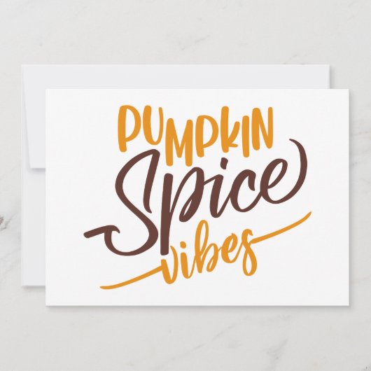 Pumpkin Spice Vibes Karte (Vorderseite)