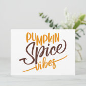 Pumpkin Spice Vibes Karte (Stehend Vorderseite)