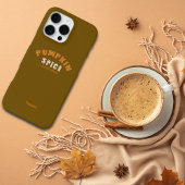 Pumpkin Spice Vibes Personalize Name Phone Case iPhone 15 Hülle