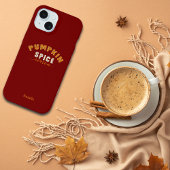 Pumpkin Spice Vibes Personalize Name Phone Case iPhone 15 Hülle