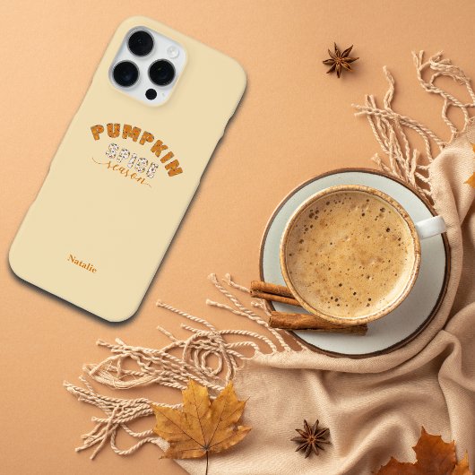 Pumpkin Spice Vibes Personalize Name Phone Case iPhone Hülle