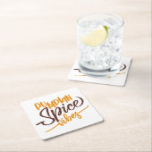 Pumpkin Spice Vibes Rechteckiger Pappuntersetzer (Vor Ort)