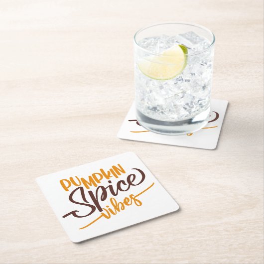 Pumpkin Spice Vibes Rechteckiger Pappuntersetzer (Vor Ort)