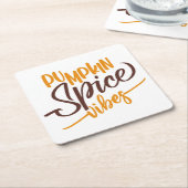 Pumpkin Spice Vibes Rechteckiger Pappuntersetzer (angewinkelt)