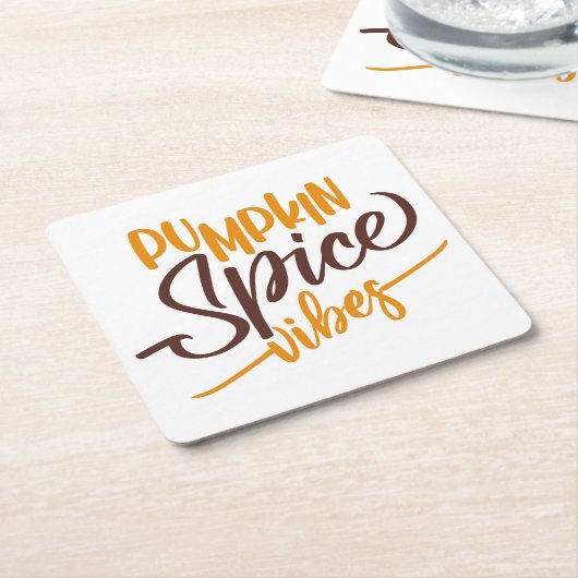 Pumpkin Spice Vibes Rechteckiger Pappuntersetzer (angewinkelt)