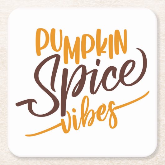 Pumpkin Spice Vibes Rechteckiger Pappuntersetzer (Vorderseite)