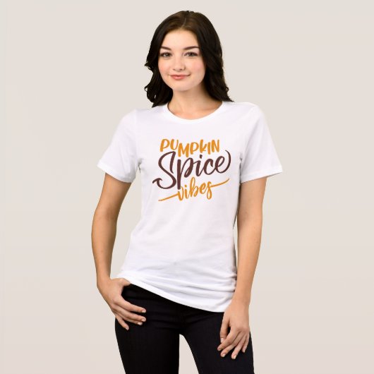 Pumpkin Spice Vibes Tri-Blend Shirt (Vorderseite voll)