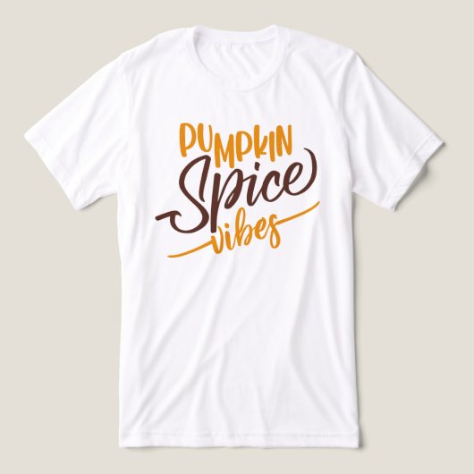 Pumpkin Spice Vibes Tri-Blend Shirt (Design Vorderseite)