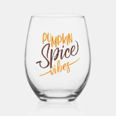 Pumpkin Spice Vibes Weinglas Ohne Stiel (Vorderseite)