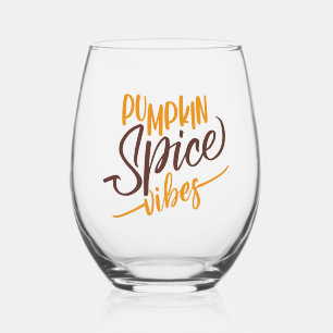 Pumpkin Spice Vibes Weinglas Ohne Stiel