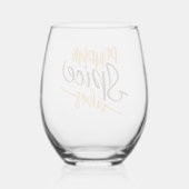 Pumpkin Spice Vibes Weinglas Ohne Stiel (Rückseite)