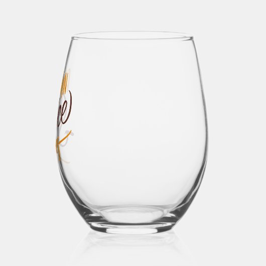 Pumpkin Spice Vibes Weinglas Ohne Stiel (Links)